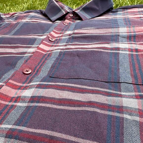 Lululemon Men’s Masons Peak Flannel Collar Plaid Long Sleeve Button Up Shirt XXL - Picture 6 of 10